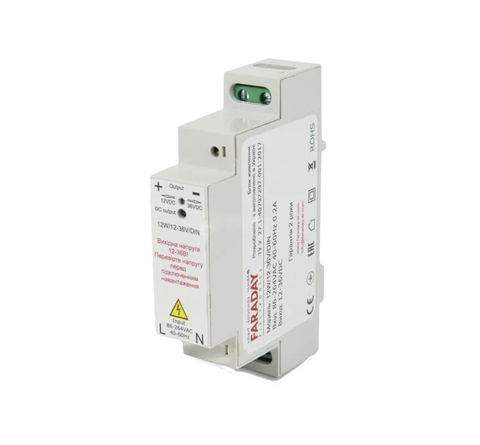 Faraday Electronics 12W/12-36V/DIN 11.8-37.5В 1-0.3А Блок питания