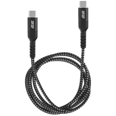 2E Type-C USB-C > USB-C Кабель заряджання/синхронізації 1м 240Вт плетений чорний