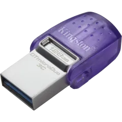 Kingston 128GB USB 3.2 Type-A Gen1 + Type-C DT microDuo 3C R200MB/s Накопитель