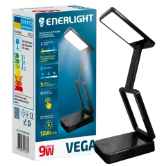 ENERLIGHT VEGA 9Вт 3000-6000K black Светильник настольный светодиодный с аккумулятором