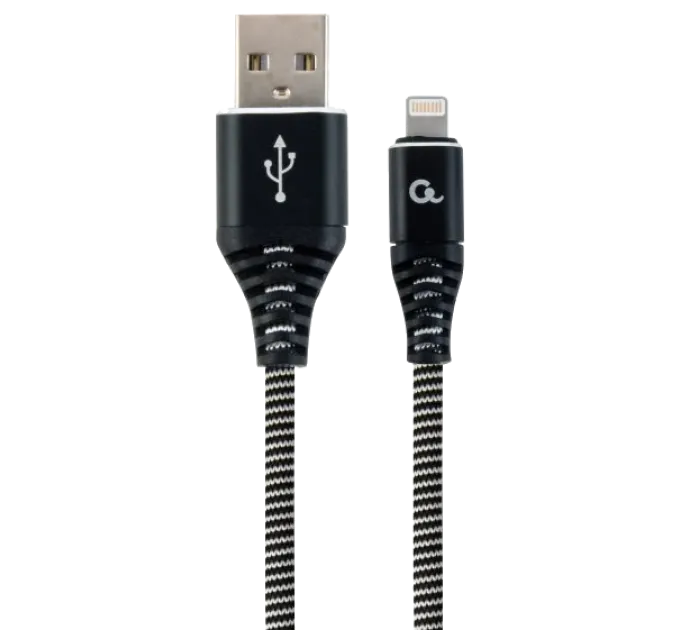 Cablexpert CC-USB2B-AMLM-1M-BW USB A - Lightning 1м Кабель Cablexpert CC-USB2B-AMLM-1M-BW USB A - Lightning 1м Кабель
