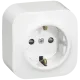 Legrand Forix 2К+З Розетка без шеторок белая