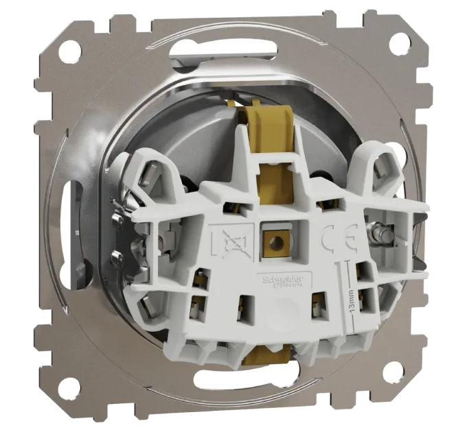 Schneider Electric Sedna Design & Elements SDD113022 с заземлением и шторками Розетка