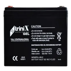 Trinix 12В Аккумулятор гелевой 55 А•ч Trinix 12В Аккумулятор гелевой 55 А•ч
