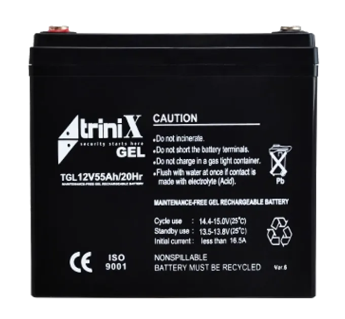 Trinix 12В Аккумулятор гелевой 55 А•ч Trinix 12В Аккумулятор гелевой 55 А•ч