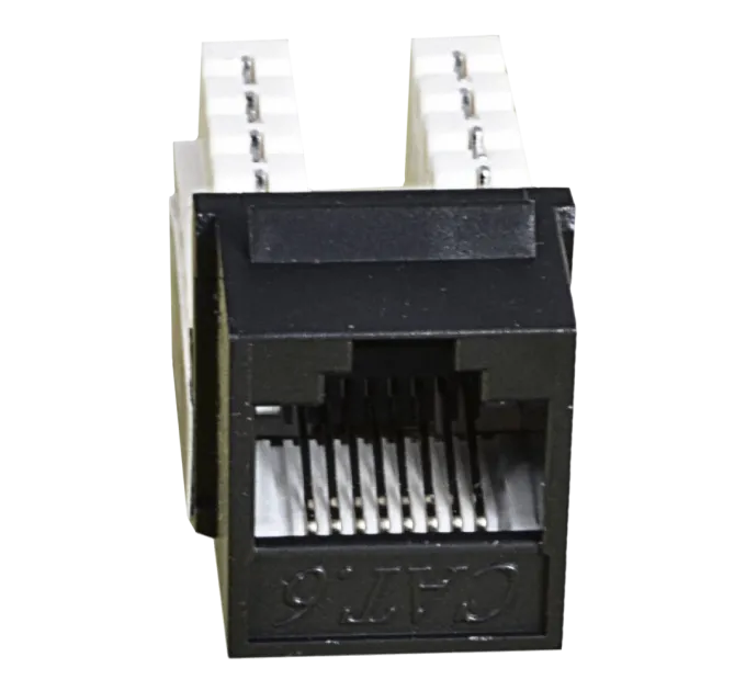 EPNew 6KTVM-U0BK Модуль KeyStone RJ45 UTP, кат. 6, 110, Slim, W – 16.6 мм, черный