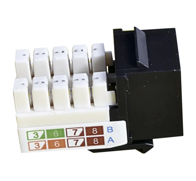 EPNew 6KTVM-U0BK Модуль KeyStone RJ45 UTP, кат. 6, 110, Slim, W – 16.6 мм, черный