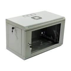 19" 6U Шкаф, 600x350x373мм (Ш*Г*В), эконом,акриловое стекло, серая
