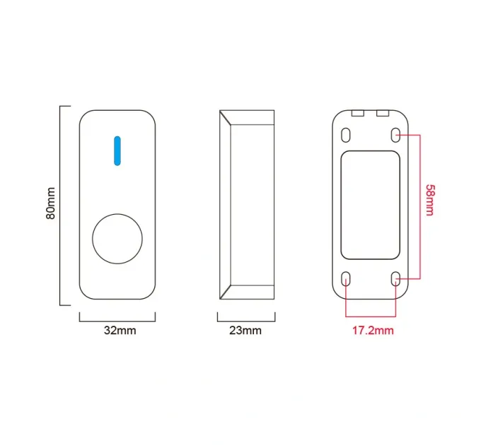 NO TOUCH SEVEN K-7497NDW Кнопка (бесконтактная, герметична)