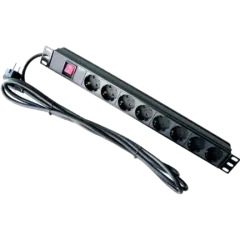 Hypernet SPP8 Фільтр 8 розеток + кабель 1,8м 19'' з вимикачем