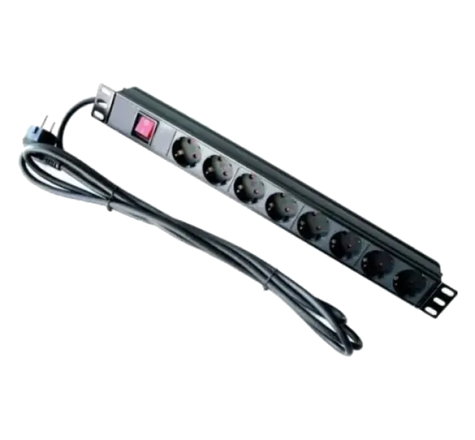 Hypernet SPP8 Фільтр 8 розеток + кабель 1,8м 19'' з вимикачем
