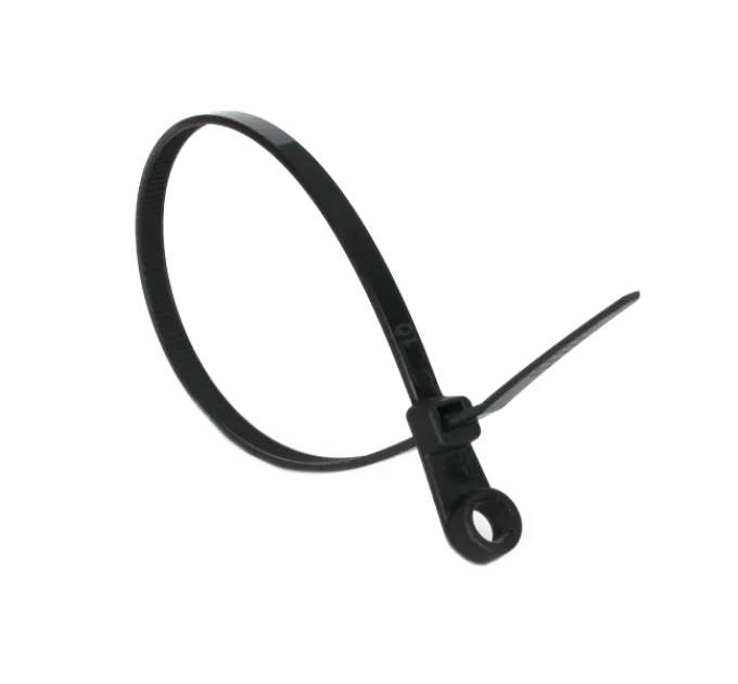 Стяжка Ziplex кабельная с кольцом 4,2х220 черная (100шт)