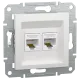 Asfora UTP 5E Розетка RJ45 двойная