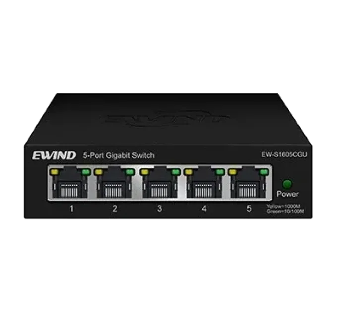 Ewind EW-S1605CGU 1000M Коммутатор 5 портов неуправляемый