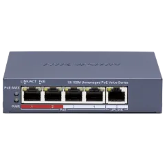 Hikvision DS-3E0105P-E/M(C) POE Комутатор 5 портів некерований