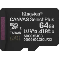 Kingston microSD64GB C10 UHS-I A1 V10 R100MB/s Карта пам'яті