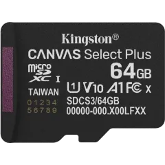 Kingston microSD64GB C10 UHS-I A1 V10 R100MB/s Карта памяти Kingston microSD64GB C10 UHS-I A1 V10 R100MB/s Карта памяти