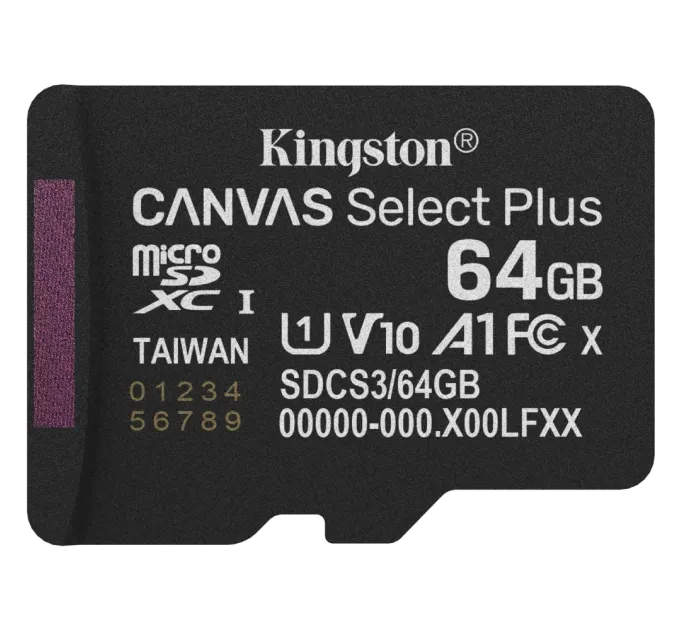 Kingston microSD64GB C10 UHS-I A1 V10 R100MB/s Карта памяти Kingston microSD64GB C10 UHS-I A1 V10 R100MB/s Карта памяти