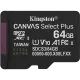 Kingston microSD64GB C10 UHS-I A1 V10 R100MB/s Карта пам'яті
