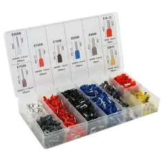 (E0508w-200, E7508g-200, E1008r-200, E1508bl-250, E2508b-250, E4009g-50, E6012y-25, E1012r-25) Набір клем/наконечників 1200шт (E0508w-200, E7508g-200, E1008r-200, E1508bl-250, E2508b-250, E4009g-50, E6012y-25, E1012r-25) Набір клем/наконечників 1200шт