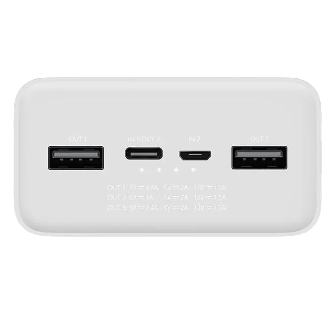 Xiaomi Mi Power Bank 3 30000 mAh 24W Fast Charge PB3018ZM White (VXN4307CN) Повербанк