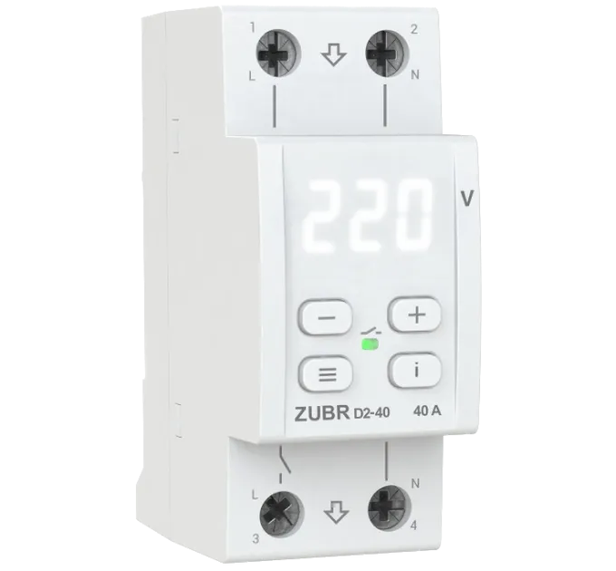 ZUBR D2-40 (max 40 А, 8 800 ВА) Реле напряжения