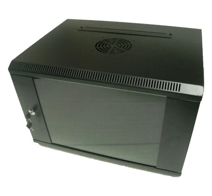 Hypernet WMNC-15U-FLAT-AC-BLACK Шафа коммутаційна настінна 15U 600x450 розбірна