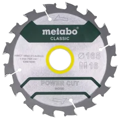 Metabo "power cut wood - professional" (628416000) Пильний диск 165x30, Z16 WZ 5° /B Metabo "power cut wood - professional" (628416000) Пильний диск 165x30, Z16 WZ 5° /B