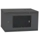 IPCOM 6U 600x450 Шафа телекомунікаційна двері перф (чорна)