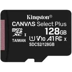 Kingston microSD 128GB C10 UHS-I R100MB/s + SD Карта памяти