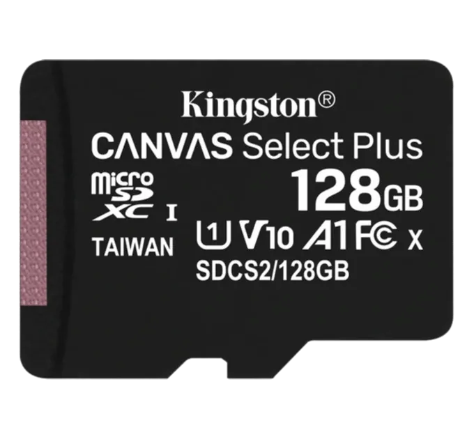 Kingston microSD 128GB C10 UHS-I R100MB/s + SD Карта памяти