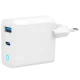 Gembird TA-UC-PDQC65L-W-01 (USB Type A + USB Type C) Сетевое зарядное устройство