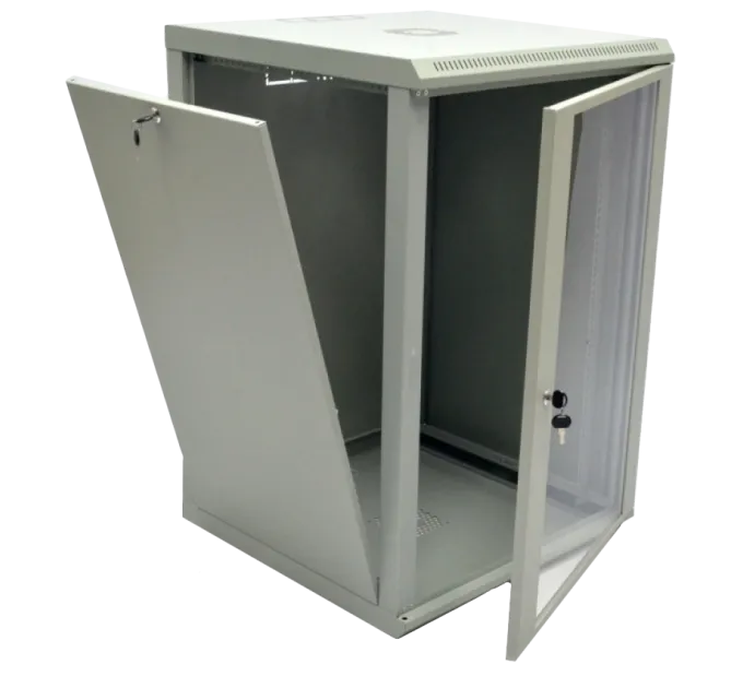 19"18U 600x600x907 акриловое стекло серый Шкаф