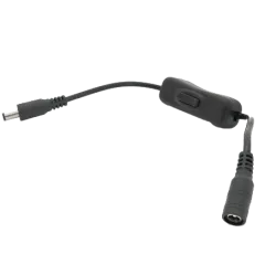 DC-F => DC-M (D 5,5x2,5мм) Black Удлинитель питания с выключателем DC-F => DC-M (D 5,5x2,5мм) Black Удлинитель питания с выключателем