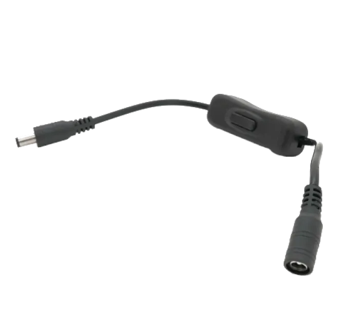 DC-F => DC-M (D 5,5x2,5мм) Black Удлинитель питания с выключателем DC-F => DC-M (D 5,5x2,5мм) Black Удлинитель питания с выключателем