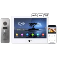 Neolight ALPHA Hybrid + PRIME FHD Silver з кутком Комплект відеодомофону