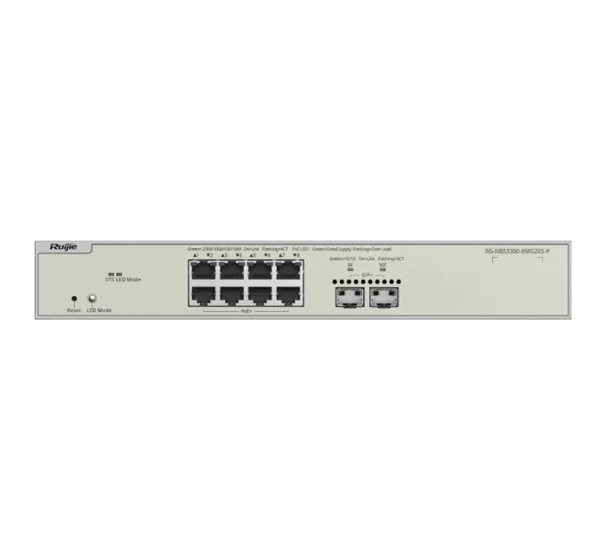 Ruijie RG-NBS3300-8MG2XS-P PoE Комутатор 10 портів керований
