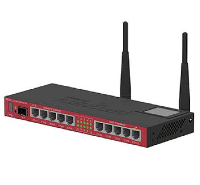 MikroTik RB2011UiAS-2HnD-IN 10-портовий Wi-Fi маршрутизатор MikroTik RB2011UiAS-2HnD-IN 10-портовий Wi-Fi маршрутизатор