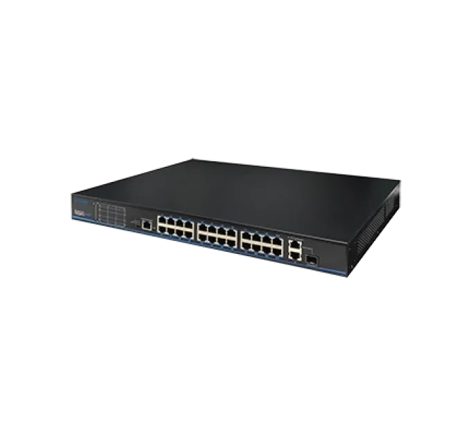 UTP3226TS-PSB 24 порти 10/100 Мбіт/с PoE+ 2 порти Gigabit RJ-45 (1 порт комбінований SFP)