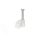 Скоба Ziplex для кабеля с гвоздем круглая d 5 белая(100шт)