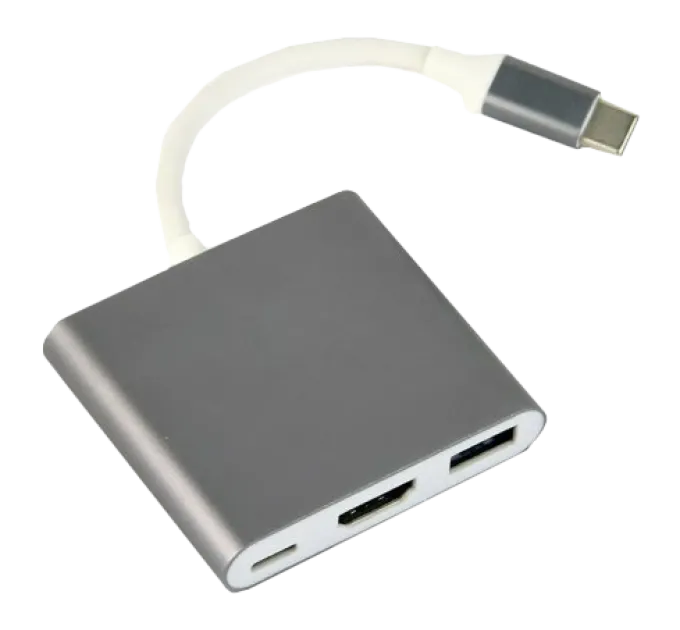Cablexpert A-CM-HDMIF-02-SG USB-C на HDMI/USB 3.0/USB-C Адаптер-переходник Cablexpert A-CM-HDMIF-02-SG USB-C на HDMI/USB 3.0/USB-C Адаптер-переходник