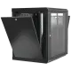 19"12U, 600х600х640мм акрилове скло, чорна Шафа