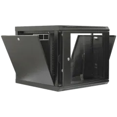 19" 9U 600x500x507мм акриловое стекло черный Шкаф