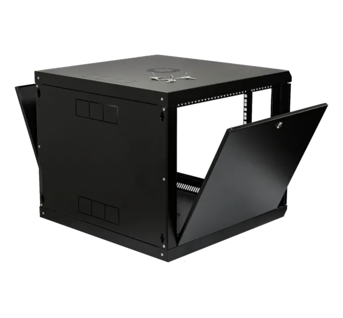19" 9U 600x500x507мм акриловое стекло черный Шкаф