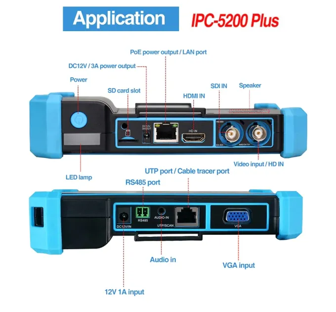 NOYAFA NF-IPC715 IP, аналог, HD-Coax, HDMI, VGA Тестер камер відеоспостереження