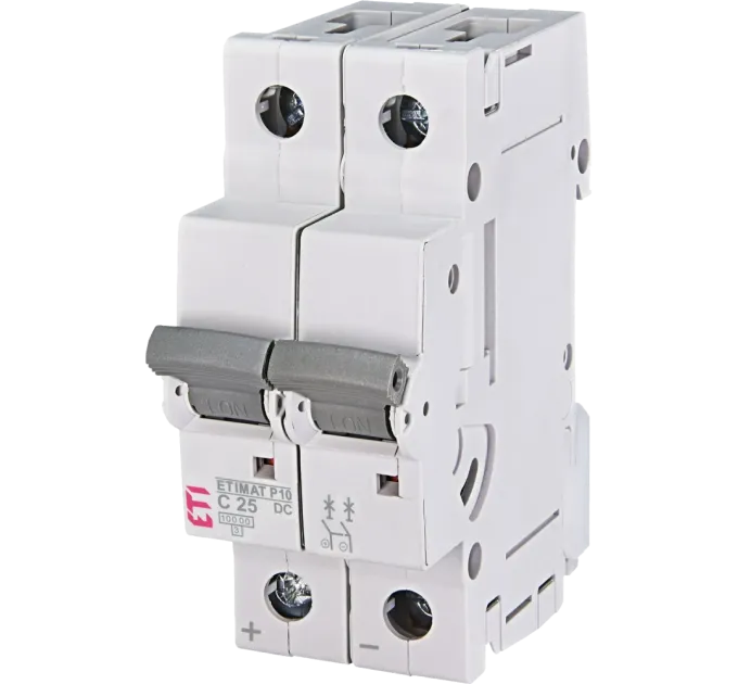 ЭТИ ETIMAT P10-DC 2p C25 (10 kA) Автоматический выключатель ЭТИ ETIMAT P10-DC 2p C25 (10 kA) Автоматический выключатель
