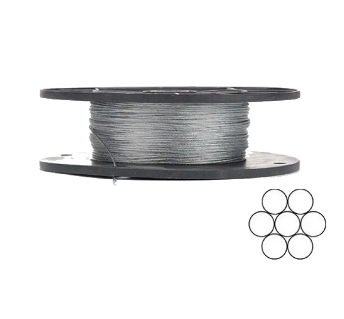 APRO 1мм DIN 3052 (1x7) бухта 200м Трос оцинкований APRO 1мм DIN 3052 (1x7) бухта 200м Трос оцинкований