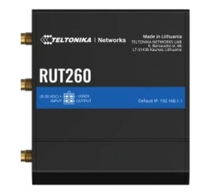 Teltonika RUT260 с 4G LTE, Wi-Fi Промышленный сотовый маршрутизатор Teltonika RUT260 с 4G LTE, Wi-Fi Промышленный сотовый маршрутизатор