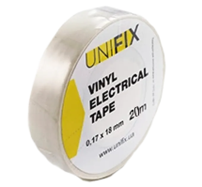 UNIFIX ETU-20W Изоляционная лента белая 0.17х18 мм 20 м