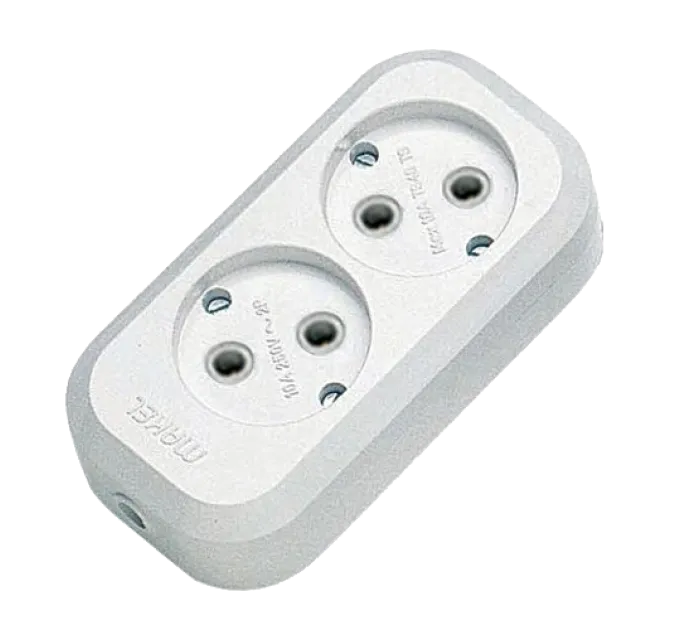 Makel MGP101 Колодка 2 гнезда без заземления Makel MGP101 Колодка 2 гнезда без заземления